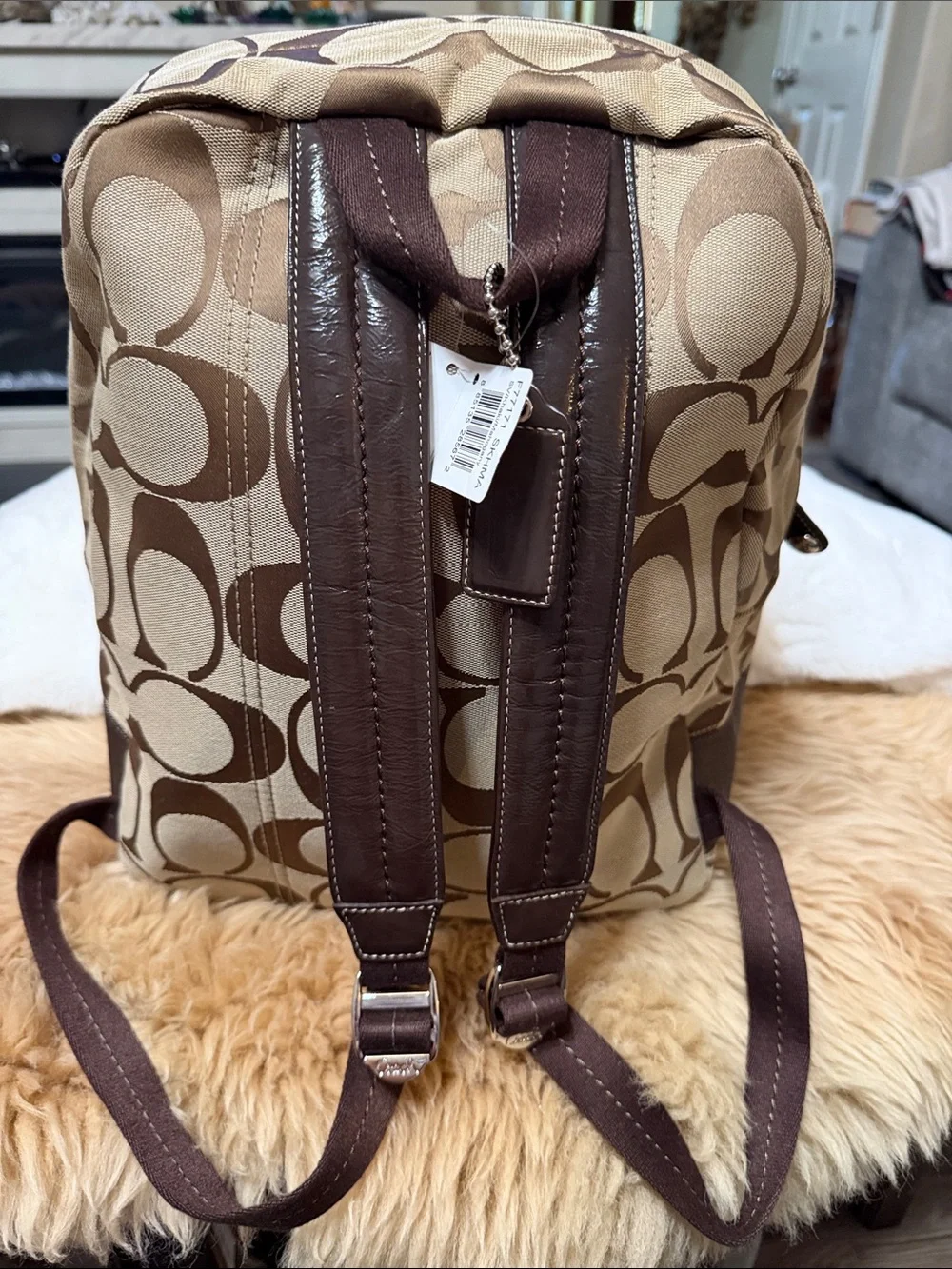 Coach Signature Backpack Brown/Mahogany F77171 NWT
